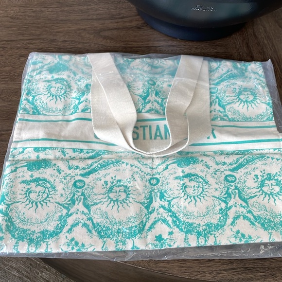Dioriviera Toile de Jouy Soilel Aquamarina Tote New in bag - Picture 5 of 5